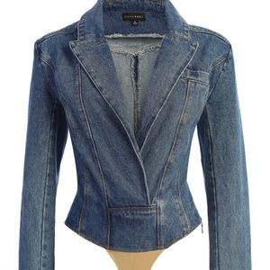Stunning
DOMINICA STRUCTURED DENIM BODYSUIT non stretch new